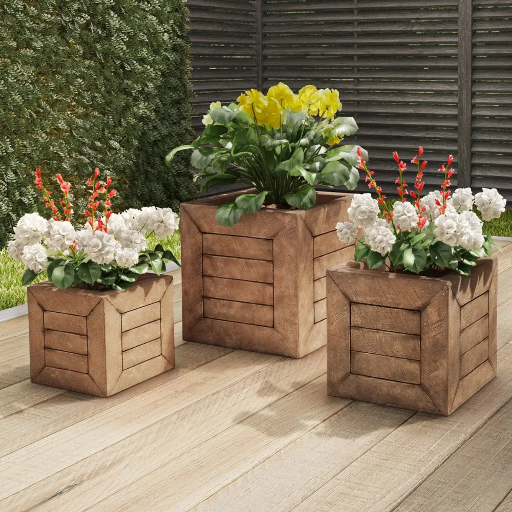 Square Brown Clay Plant Planter With Weather-Resistant (3 Pieces) Interior Decorative Flowerpot Free Shipping Garden Decorations
Square Brown Clay Plant Planter With Weather-Resistant (3 Pieces) Interior Decorative Flowerpot Free Shipping Garden Decorations