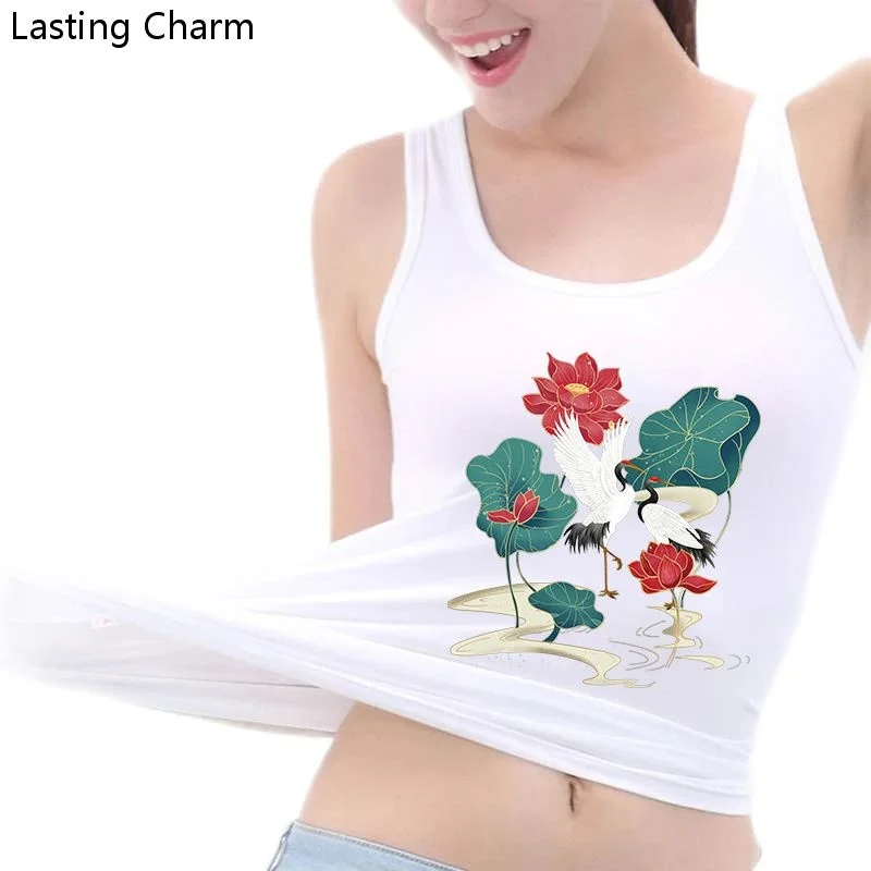 Chinese style Lotus And Crane Harajuku Print Tank Top Women's Yoga Sports Workout Sleeveless Top Gym Tops
Chinese style Lotus And Crane Harajuku Print Tank Top Women's Yoga Sports Workout Sleeveless Top Gym Tops