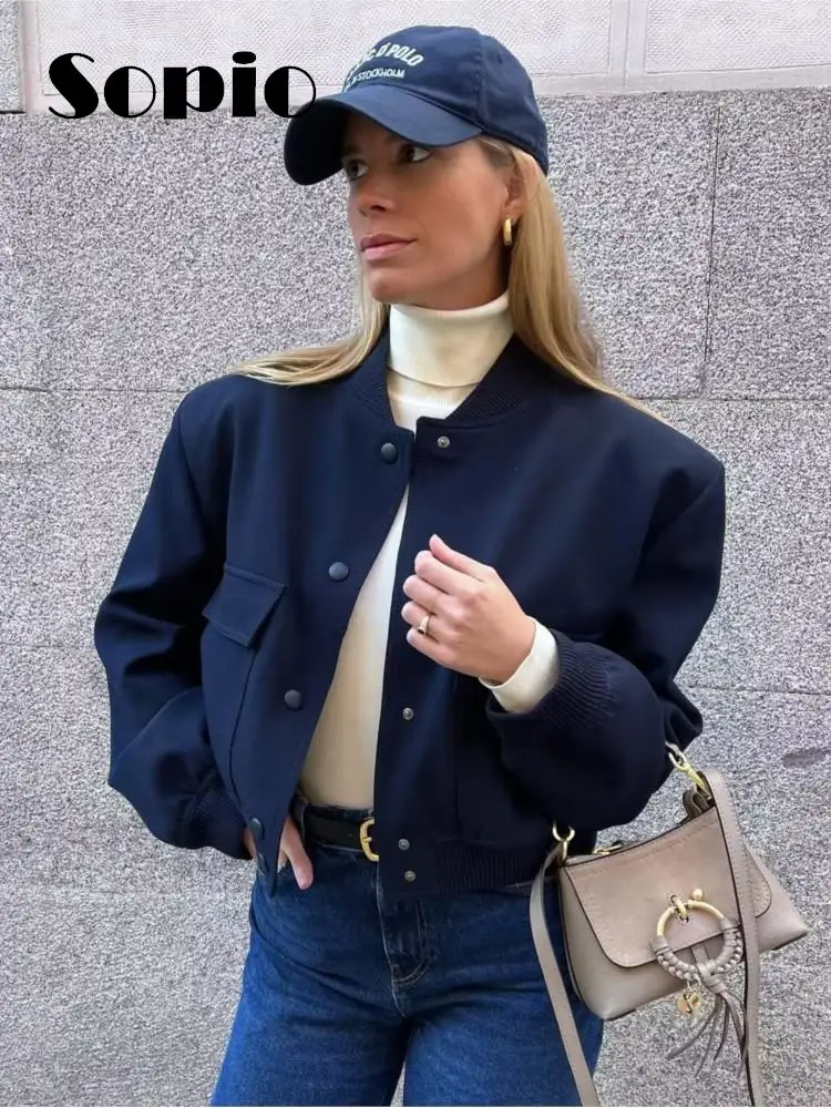 Bomber Jacket Coats Women 2023 New Autumn Solid Casual Vintage Racing Jackets Fashion Pocket Coats Female Long Sleeve Outerwear
Bomber Jacket Coats Women 2023 New Autumn Solid Casual Vintage Racing Jackets Fashion Pocket Coats Female Long Sleeve Outerwear