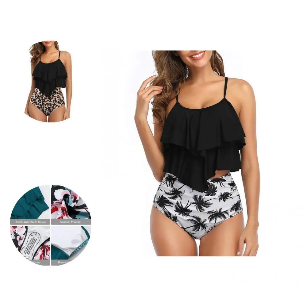 2Pcs/Set Bathing Suit Attractive Sleeveless Wireless Split Bikini Leopard Skinny Split Bikini
2Pcs/Set Bathing Suit Attractive Sleeveless Wireless Split Bikini Leopard Skinny Split Bikini