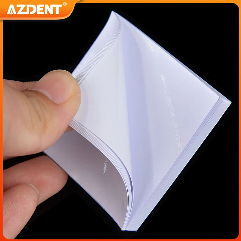 2x2‘’ 50 Sheets AZDENT Dental Mixing Pad Thickening White Cementing Paper Laboratory Cement Powder Mixing Paper Consumables 
2x2‘’ 50 Sheets AZDENT Dental Mixing Pad Thickening White Cementing Paper Laboratory Cement Powder Mixing Paper Consumables