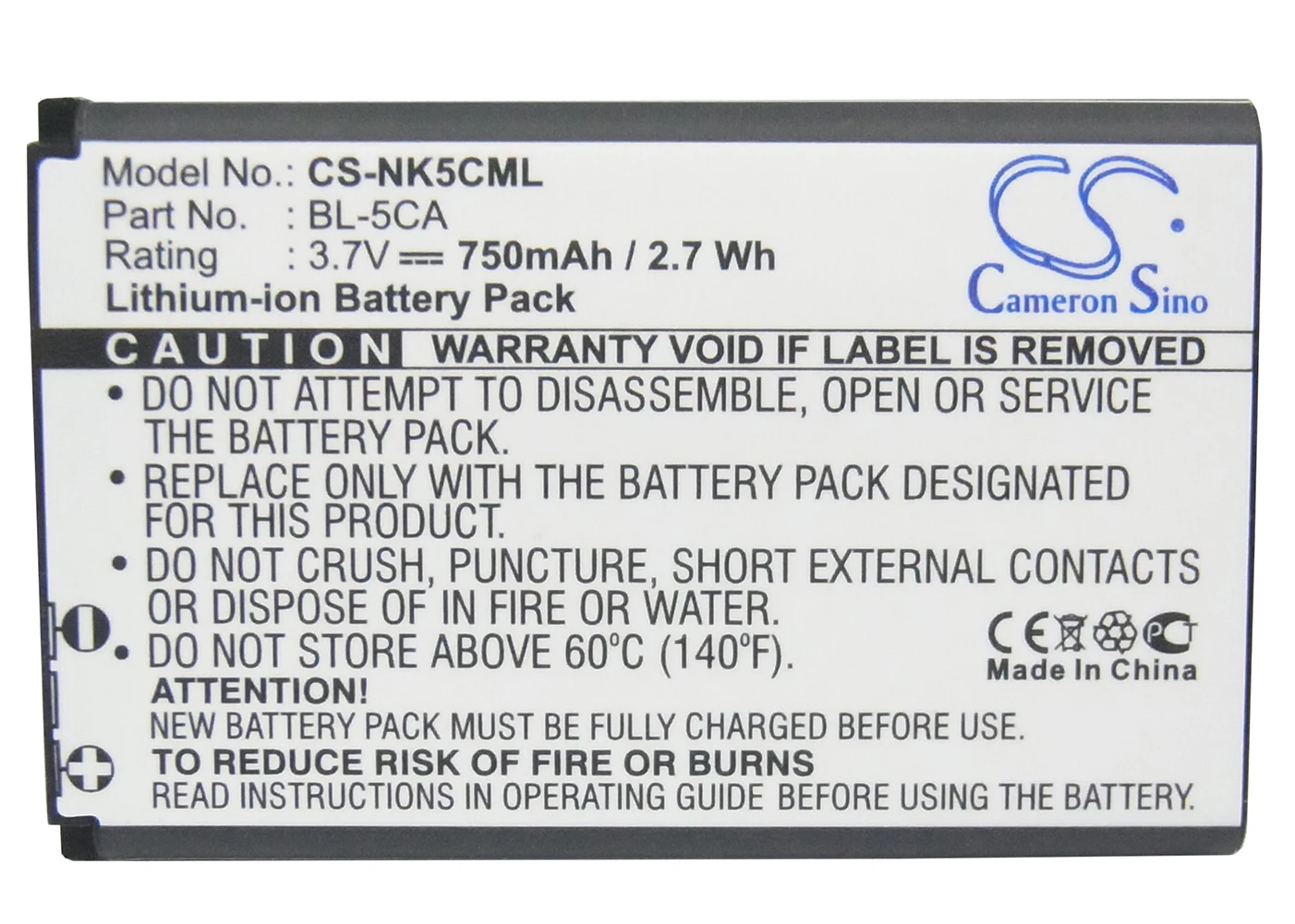 Cameron Sino 750mA Battery for DEASY T258, TL1266, TS1008, TS1018, TS1218, TS1258, TS518, TS808, TS908, TS928
Cameron Sino 750mA Battery for DEASY T258, TL1266, TS1008, TS1018, TS1218, TS1258, TS518, TS808, TS908, TS928
