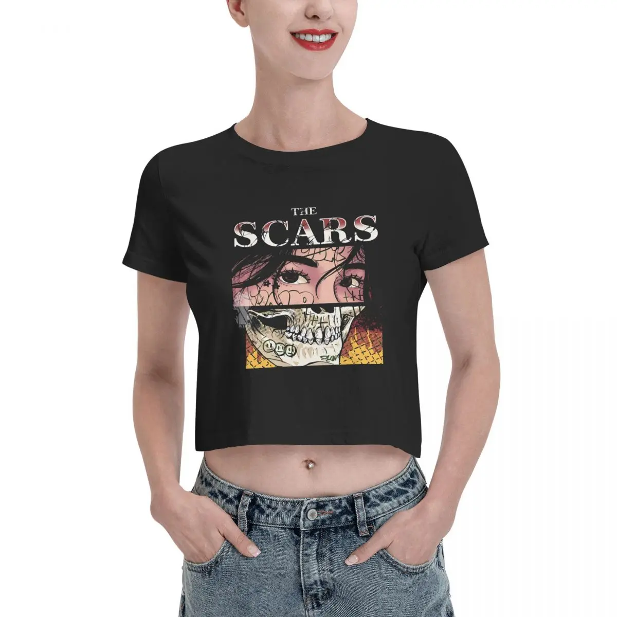 Футболка HUSH The Scars футболки с рисунком из мультфильма женский укороченный топ