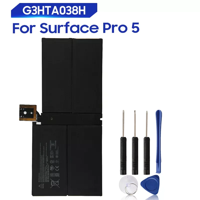 Replacement Battery For Microsoft Surface Pro 5 Pro5 Surface Pro 6 Pro6 DYNM02 G3HTA038H Genuine Tablet Battery 5940mAh
Replacement Battery For Microsoft Surface Pro 5 Pro5 Surface Pro 6 Pro6 DYNM02 G3HTA038H Genuine Tablet Battery 5940mAh