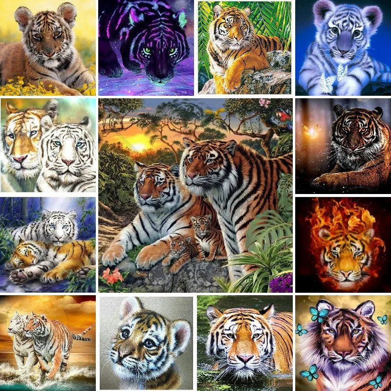 5D DIY Diamond Painting Animal Pattern Tiger Cross Stitch Kit Full Round Diamond Embroidery Mosaic Home Bedroom Living RoomDecor
5D DIY Diamond Painting Animal Pattern Tiger Cross Stitch Kit Full Round Diamond Embroidery Mosaic Home Bedroom Living RoomDecor