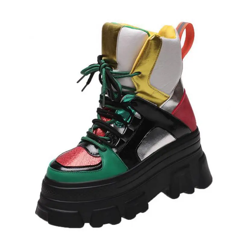 Net Celebrity High-top Shoes Women's Autumn And Winter 2021 New Design Thick-soled Colorful Fashion Super Fire Short Boots
Net Celebrity High-top Shoes Women's Autumn And Winter 2021 New Design Thick-soled Colorful Fashion Super Fire Short Boots