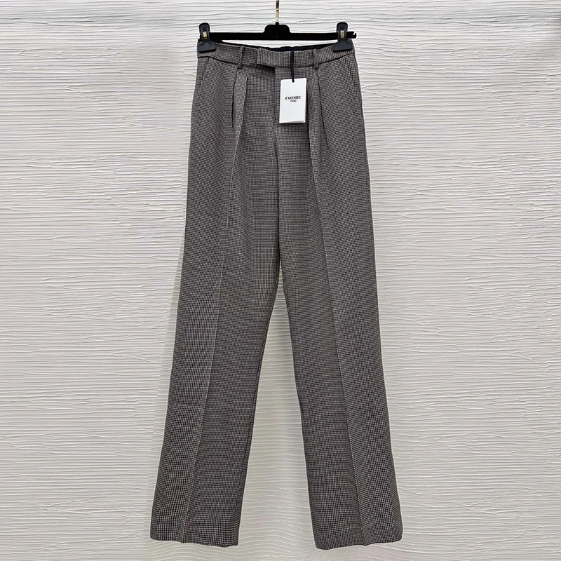 Vintage Houndstooth Straight-leg Pants Women 22 Autumn High Waist All-Match Casual Plaid Trousers Female Elegant Cargo Long Pant
Vintage Houndstooth Straight-leg Pants Women 22 Autumn High Waist All-Match Casual Plaid Trousers Female Elegant Cargo Long Pant