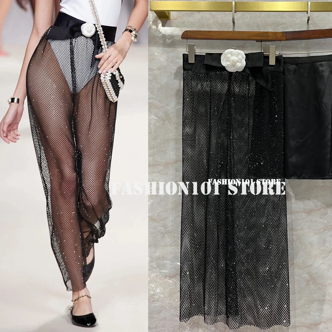 The Top Version Luxury Brand 2022 Summer Skirts womens 3D white Camellia sheer sexy fishnet pencil long black Skirt woman skirts
The Top Version Luxury Brand 2022 Summer Skirts womens 3D white Camellia sheer sexy fishnet pencil long black Skirt woman skirts
