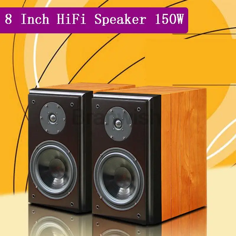 

8-дюймовый пассивный Hi-Fi динамик Fever с подставкой для книг, двухсторонний профессиональный звуковой динамик с монитором 8 Ом, звуковая коробка, мощный динамик 150 Вт