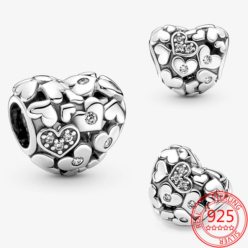 New Real S925 Sterling Silver Sparkling Openwork CZ Heart Charm for Pandora Bracelet DIY Jewelry Making Original Silver Beads
New Real S925 Sterling Silver Sparkling Openwork CZ Heart Charm for Pandora Bracelet DIY Jewelry Making Original Silver Beads