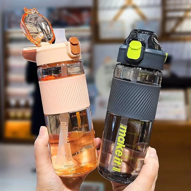 Eco-Friendly Plastic Water Bottle with Straws Heat-Resistant Shatterproof Portable Sports Water Cup with Lock Buckle Scale 700ml
Eco-Friendly Plastic Water Bottle with Straws Heat-Resistant Shatterproof Portable Sports Water Cup with Lock Buckle Scale 700ml