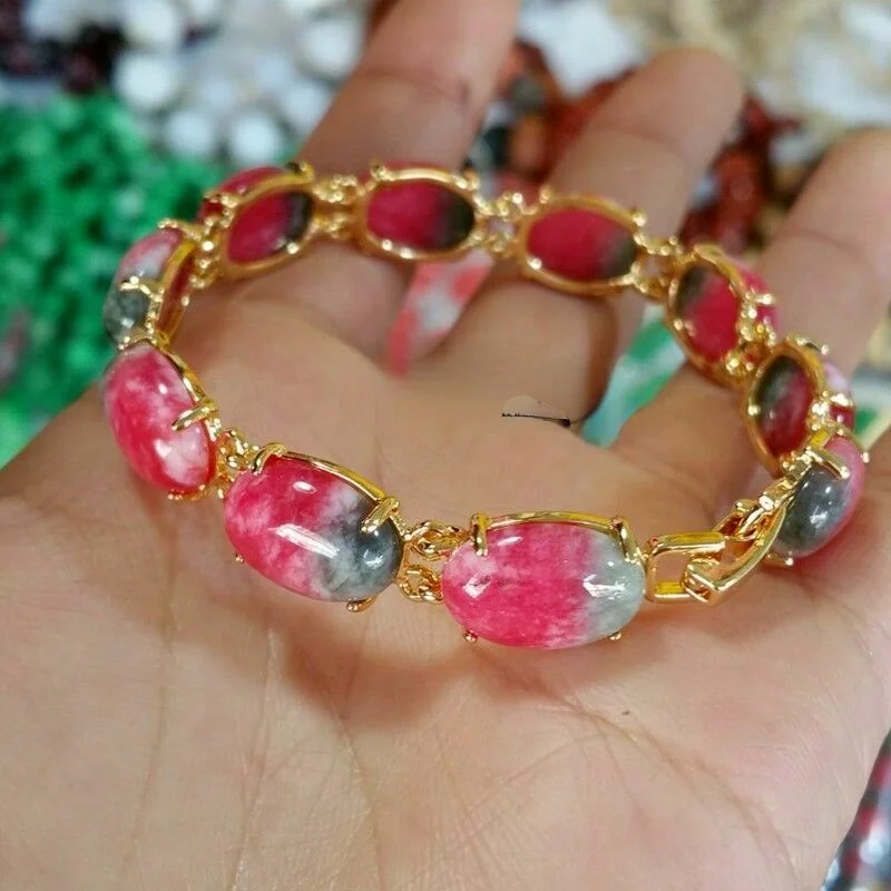 Natural Peach Blossom Jade Bracelet Women Healing Gemstone Jewelry Pink Red Jades Lucky Amulet Bracelets For Girlfriend Mom Gift
Natural Peach Blossom Jade Bracelet Women Healing Gemstone Jewelry Pink Red Jades Lucky Amulet Bracelets For Girlfriend Mom Gift