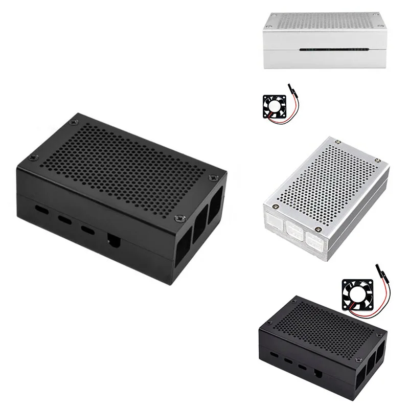 Алюминиевый Чехол для Raspberry Pi 4 Model B, радиаторы с охлаждающим вентилятором в металлической коробке, серебристого и черного цвета
Алюминиевый Чехол для Raspberry Pi 4 Model B, радиаторы с охлаждающим вентилятором в металлической коробке, серебристого и черного цвета