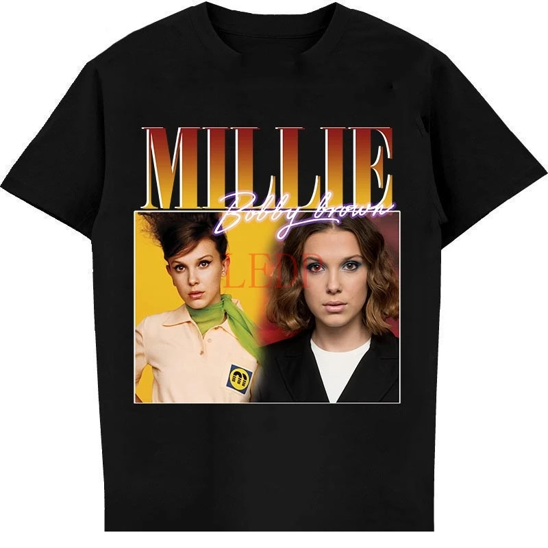 Millie Бобби коричневый 90-х винтажный графический принт Мужская Повседневная футболка Размер S-4xl
Millie Бобби коричневый 90-х винтажный графический принт Мужская Повседневная футболка Размер S-4xl