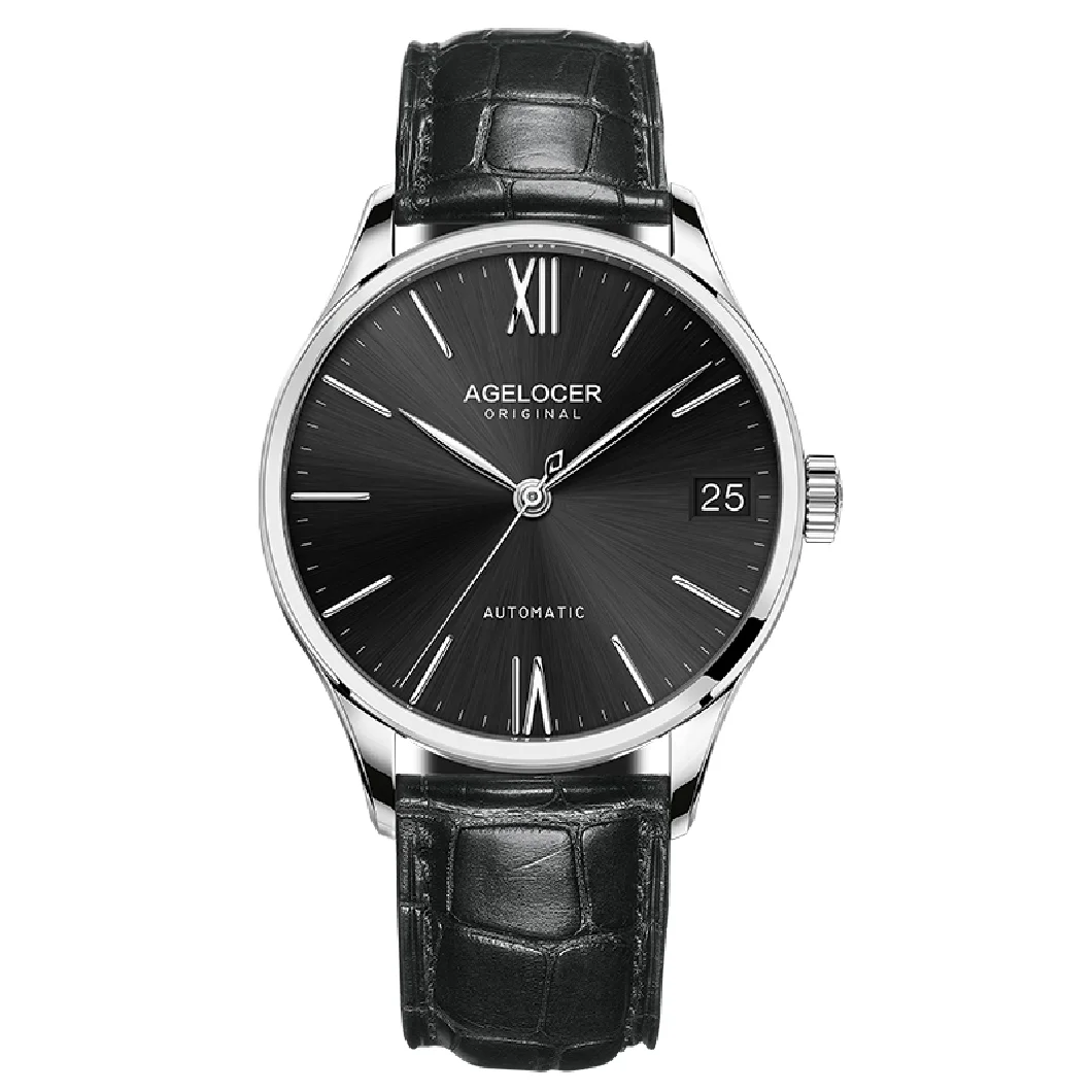 Military Sport Watches Men Black Fashion Casual Army AGELOCER Luxury Leather Watch Male Clock Wristwatch Power Reserve 80 Hours
Military Sport Watches Men Black Fashion Casual Army AGELOCER Luxury Leather Watch Male Clock Wristwatch Power Reserve 80 Hours