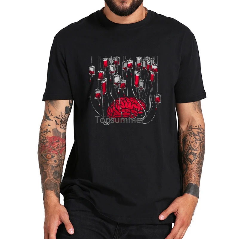 Brain Emergency T Shirt Bloody Save 100% Cotton Camiseta Originality Black Short Sleeved Punk Tshirt Eu Size
Brain Emergency T Shirt Bloody Save 100% Cotton Camiseta Originality Black Short Sleeved Punk Tshirt Eu Size