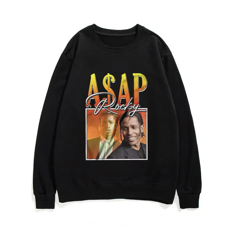 Rapper Men ASAP Rocky Portrait Graphic Print Sweatshirt Awesome Man Women Black Sweatshirts Streetwear Men's Fashion Pullover
Rapper Men ASAP Rocky Portrait Graphic Print Sweatshirt Awesome Man Women Black Sweatshirts Streetwear Men's Fashion Pullover