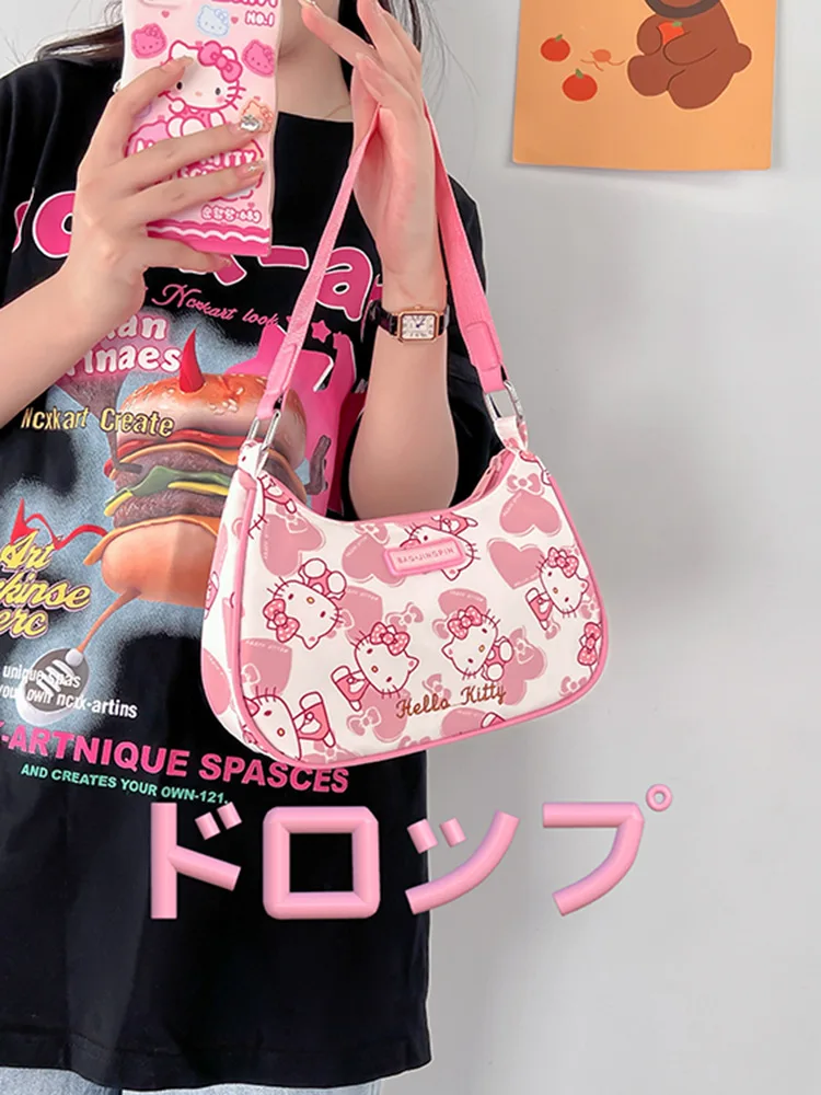 Hellokitty Mymelody Kuromi Shoulder Bag Sanrio Cute Cartoon Pouch Women Fashion Packet Kawaii Anime Purse UnderarmTote Bagpack
Hellokitty Mymelody Kuromi Shoulder Bag Sanrio Cute Cartoon Pouch Women Fashion Packet Kawaii Anime Purse UnderarmTote Bagpack
