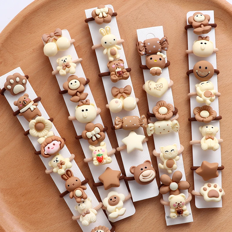 10 Pcs/Set Cartoon Hair ring Cute Brown Series Flower Bow Elastic Rubber Bands Hair Bands Hair Accessories Kids Headwear Gift
10 Pcs/Set Cartoon Hair ring Cute Brown Series Flower Bow Elastic Rubber Bands Hair Bands Hair Accessories Kids Headwear Gift