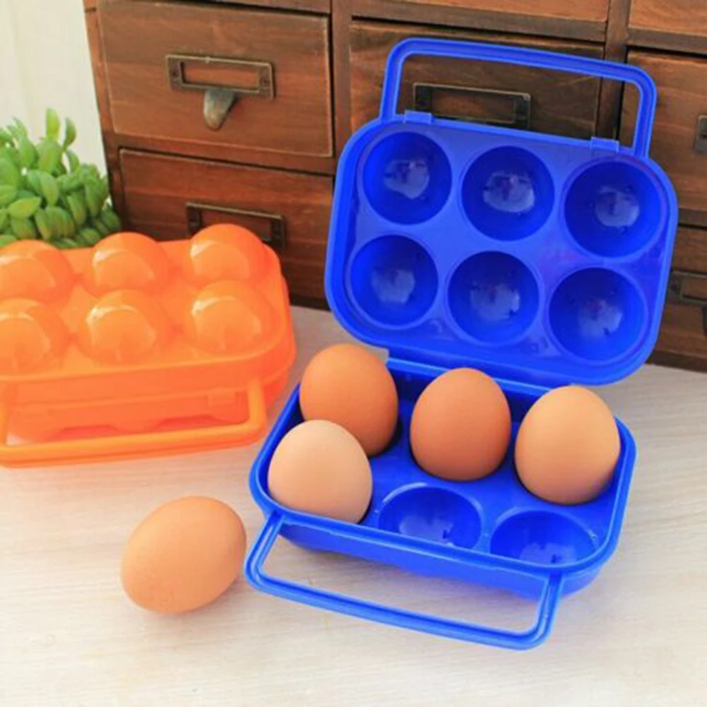 6 Grid Egg Storage Box Portable Egg Holder Container For Outdoor Camping Picnic Handle Style Cover Locks Tightly Shock-proof
6 Grid Egg Storage Box Portable Egg Holder Container For Outdoor Camping Picnic Handle Style Cover Locks Tightly Shock-proof