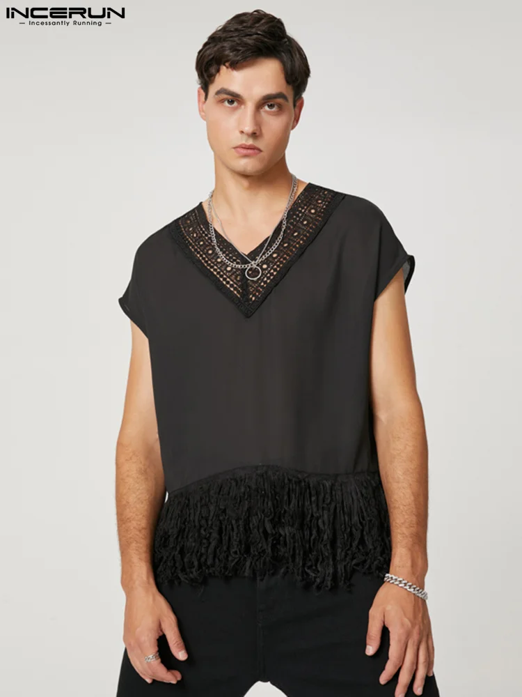 INCERUN Tops 2022 Sexy Stylish New Men's Tassel See-through Mesh T-shirts Casual Streetwear Male Hot Sale V-neck Camiseta S-5XL
INCERUN Tops 2022 Sexy Stylish New Men's Tassel See-through Mesh T-shirts Casual Streetwear Male Hot Sale V-neck Camiseta S-5XL