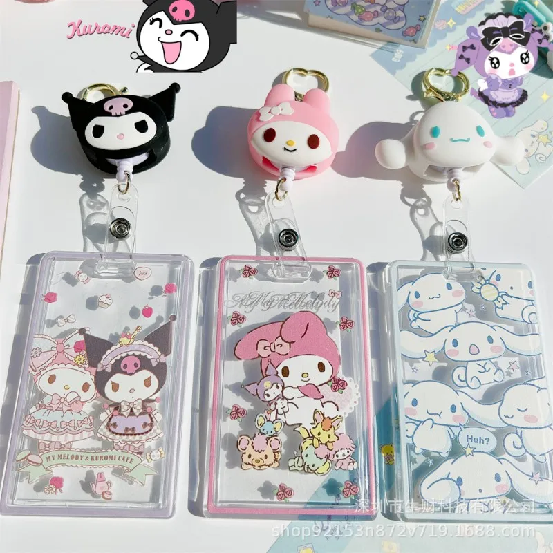 Kawaii Kuromi выдвижной набор документов брелок Подвеска мультфильм Cinnamoroll Melody Аниме Кукла карта студент контроль доступа
Kawaii Kuromi выдвижной набор документов брелок Подвеска мультфильм Cinnamoroll Melody Аниме Кукла карта студент контроль доступа