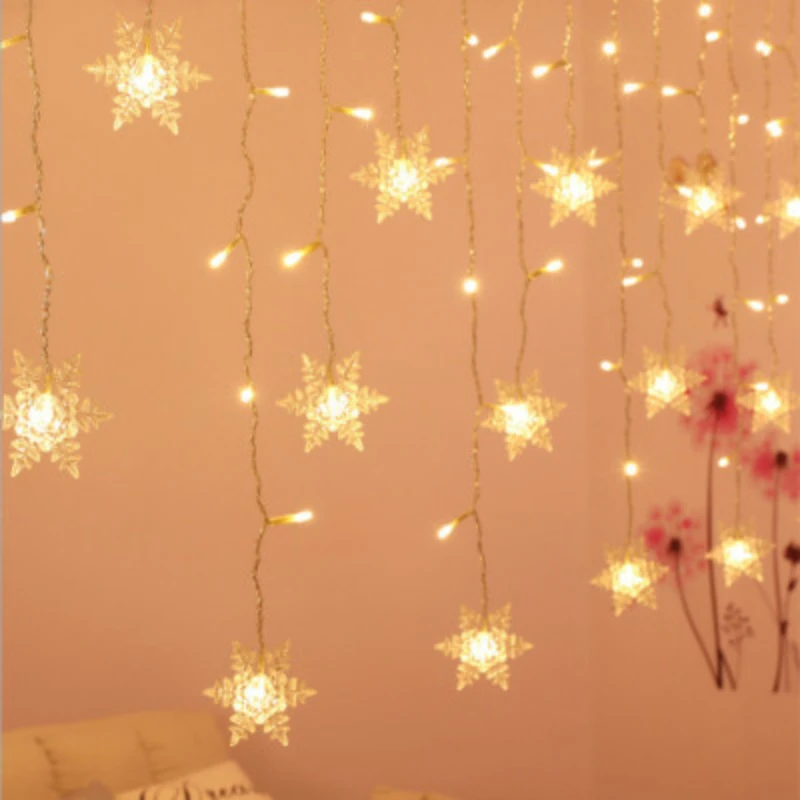 2024 Christmas Snowflake Curtain LED String Lights Decor Holiday Party New Year's Decoration Wave Lighting Outdoor/Indoor
2024 Christmas Snowflake Curtain LED String Lights Decor Holiday Party New Year's Decoration Wave Lighting Outdoor/Indoor