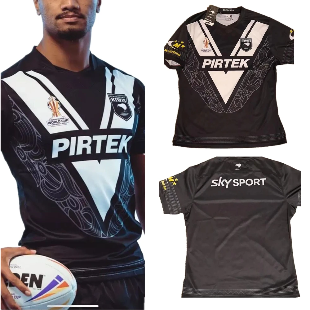 

New Zealand 2023 kiwis MMT tonga samoa fiji RUGBY JERSEY home away t-shirt 2022 rugby shirt Custom name
