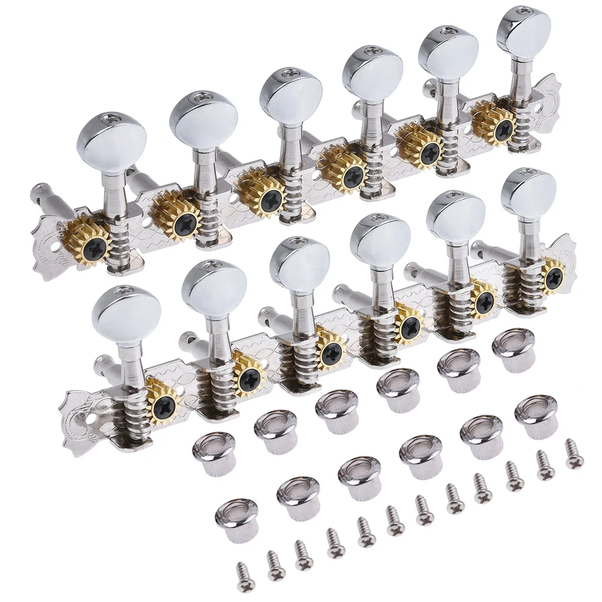 Guitar Tuning Pegs 6L6R Machine Heads Keys Tuners for 12 String Steel Guitar Inline Tuning
Guitar Tuning Pegs 6L6R Machine Heads Keys Tuners for 12 String Steel Guitar Inline Tuning