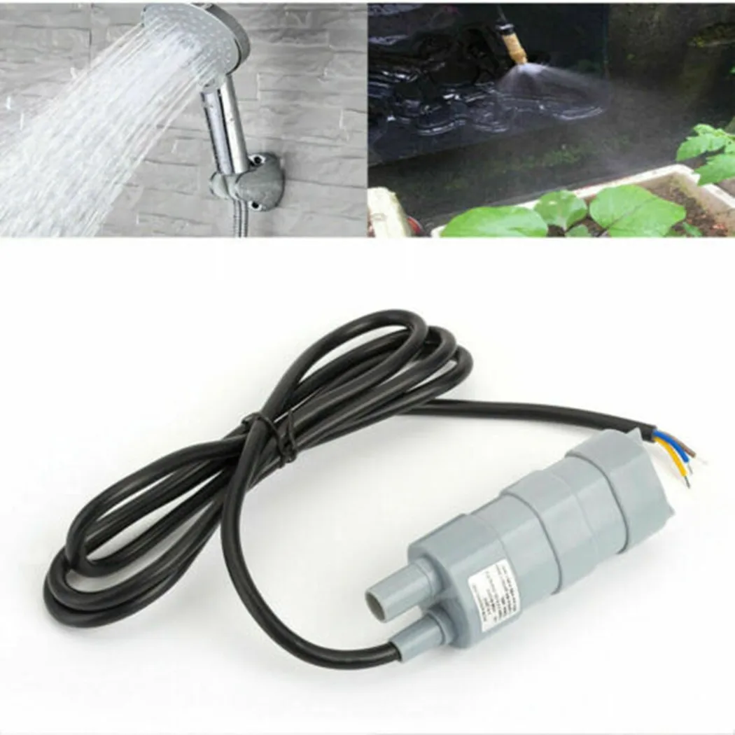 Without Plug Submersible Pump 1.2A 195g 1pc 45dB MAX 5m Water Head 840L/H 9.8*3.81cm Black Camping Caravan DC12V
Without Plug Submersible Pump 1.2A 195g 1pc 45dB MAX 5m Water Head 840L/H 9.8*3.81cm Black Camping Caravan DC12V