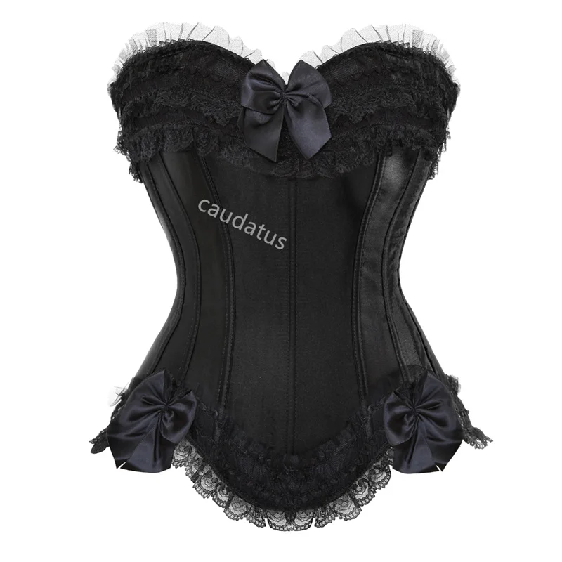 Black Corset Top Women Bustier Satin Overbust Zipper Sexy Lingerie Plus Size Vintage Lace UP Big Bust Costume Femmes Red
Black Corset Top Women Bustier Satin Overbust Zipper Sexy Lingerie Plus Size Vintage Lace UP Big Bust Costume Femmes Red