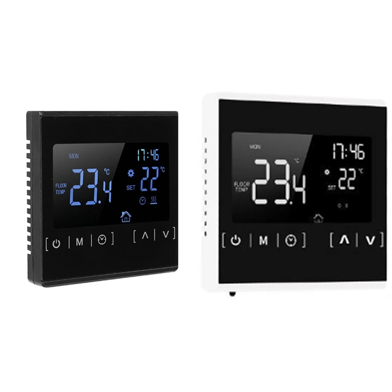LCD Touchscreen Thermostat Programmable Electric Floor Heating System Thermoregulator AC 85-250V (Black)
LCD Touchscreen Thermostat Programmable Electric Floor Heating System Thermoregulator AC 85-250V (Black)