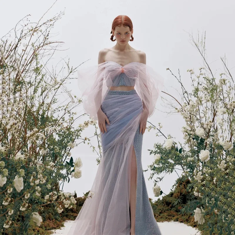 Jancember Blue Temperament Beaded Princess Mermaid Dress Luxury Off Shoulder High Slit Formal Party Gown For Women LGY003
Jancember Blue Temperament Beaded Princess Mermaid Dress Luxury Off Shoulder High Slit Formal Party Gown For Women LGY003