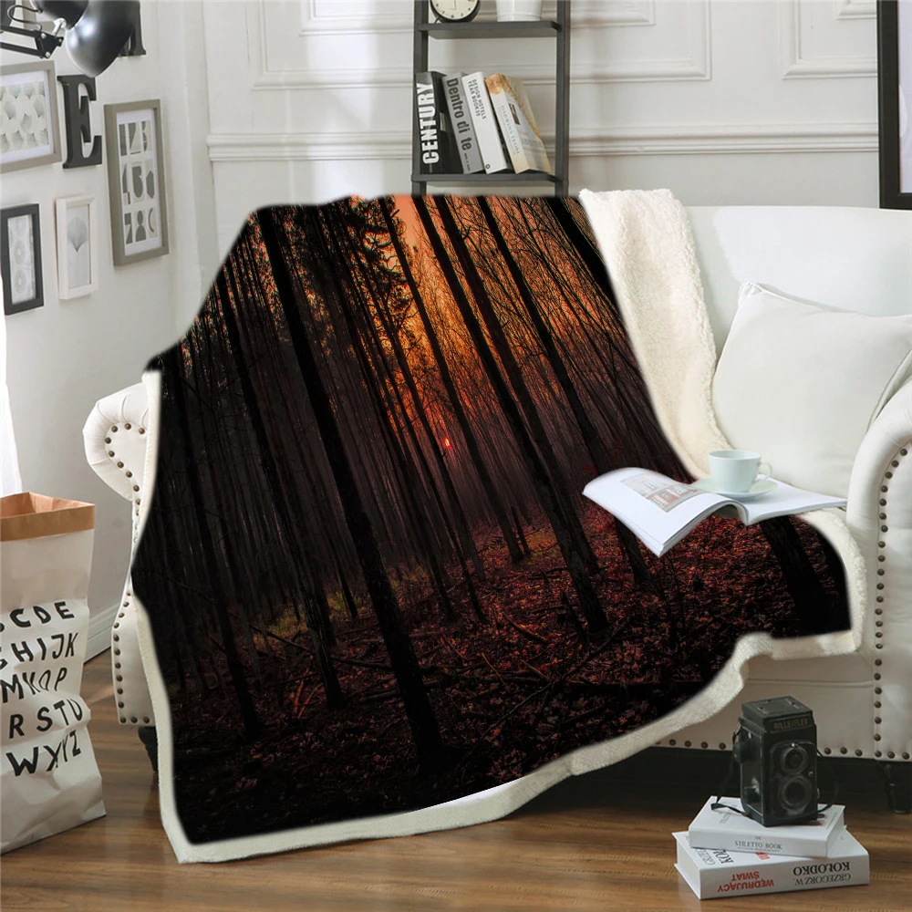 Forest Printed Sherpa Blanket for Beds Thick Quilt Fashion Bedspread Sherpa Throw Blanket Adults Kids Children Boy
Forest Printed Sherpa Blanket for Beds Thick Quilt Fashion Bedspread Sherpa Throw Blanket Adults Kids Children Boy