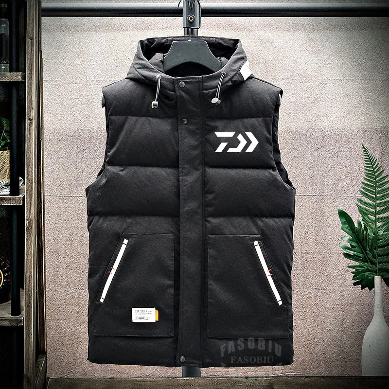 Daiwa Winter Warm Thick Fishing Vest Plus Size Men's Outdoor Casual Loose Hooded Coat Multiple Pockets Fishing Jackets Vests
Daiwa Winter Warm Thick Fishing Vest Plus Size Men's Outdoor Casual Loose Hooded Coat Multiple Pockets Fishing Jackets Vests