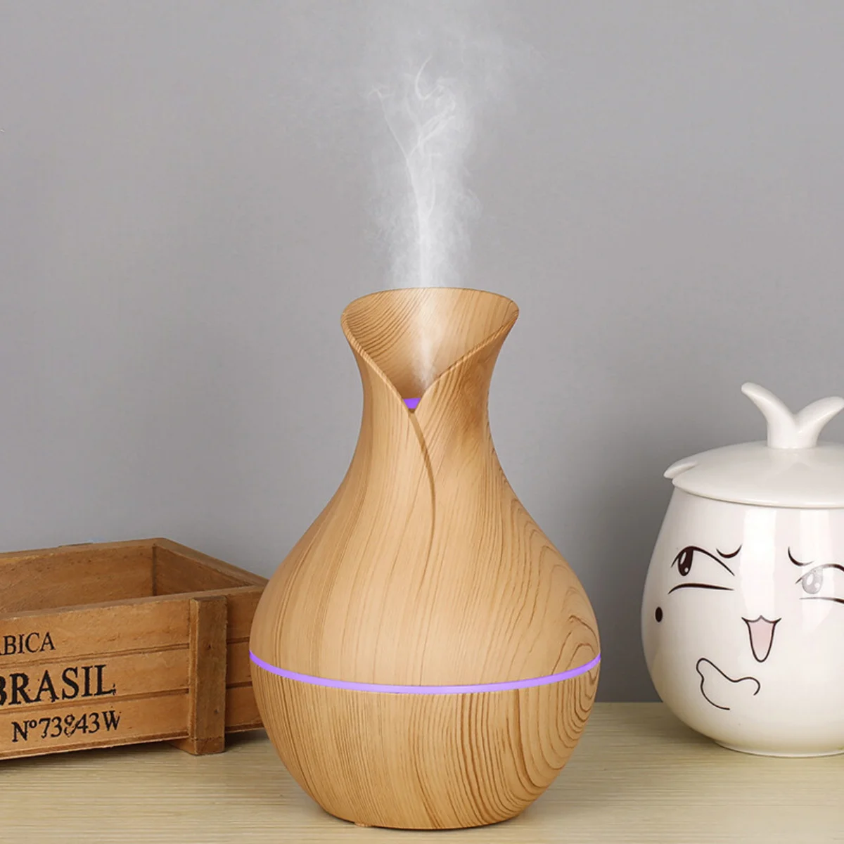 Air Humidifier Vaporizer Purifier Diffuser Aroma Ultrasonic Wood Vase Type 7 Led Portable
Air Humidifier Vaporizer Purifier Diffuser Aroma Ultrasonic Wood Vase Type 7 Led Portable