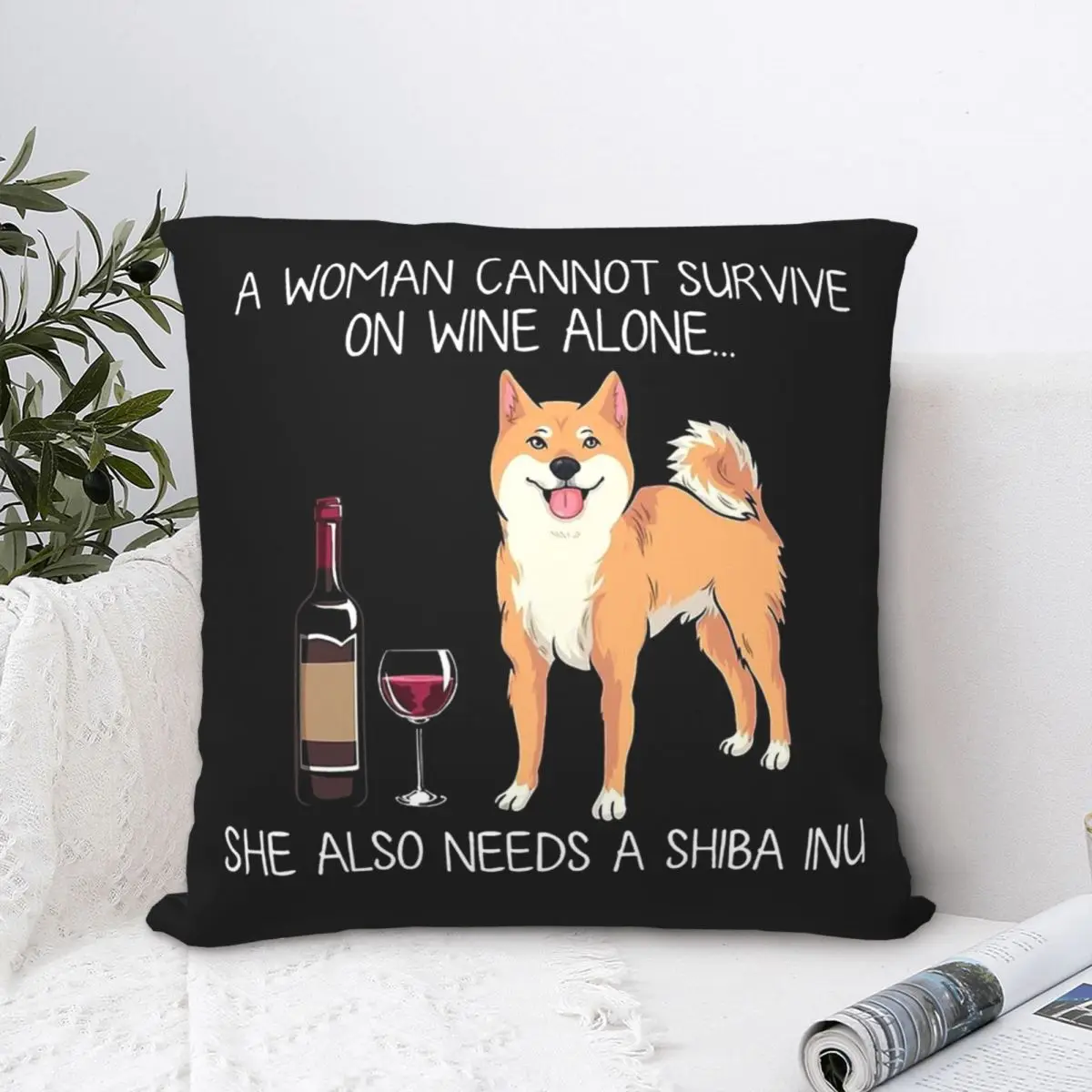 Wine Funny Dog Throw Pillow Case Shiba inu Backpack Cushions Covers DIY Printed Washable Chair Decor
Wine Funny Dog Throw Pillow Case Shiba inu Backpack Cushions Covers DIY Printed Washable Chair Decor