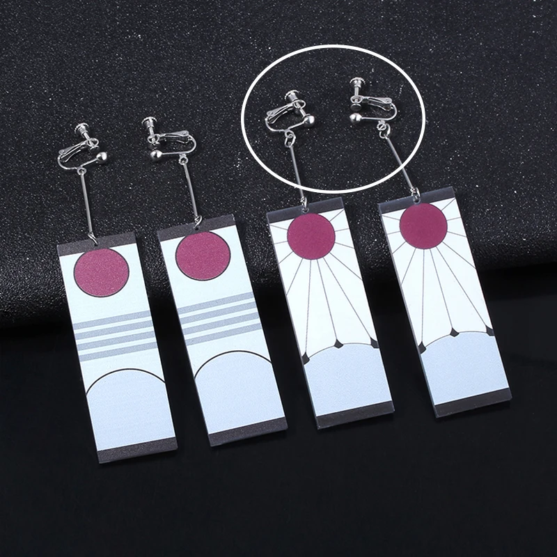 Fashion Clip Earrings For Men Demon Slayer Kimetsu no Yaiba Kamado Tanjirou Acrylic Ear Clips Women Cosplay Earrings Jewelry
Fashion Clip Earrings For Men Demon Slayer Kimetsu no Yaiba Kamado Tanjirou Acrylic Ear Clips Women Cosplay Earrings Jewelry