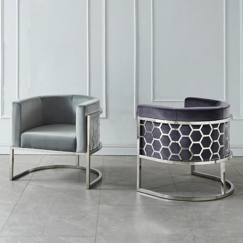 Modern Grey Velvet Lounge Leisure Chairs Dinning Stainless Bedroom New Design Modern Design Living Room Furniture For Home Sofas
Modern Grey Velvet Lounge Leisure Chairs Dinning Stainless Bedroom New Design Modern Design Living Room Furniture For Home Sofas
