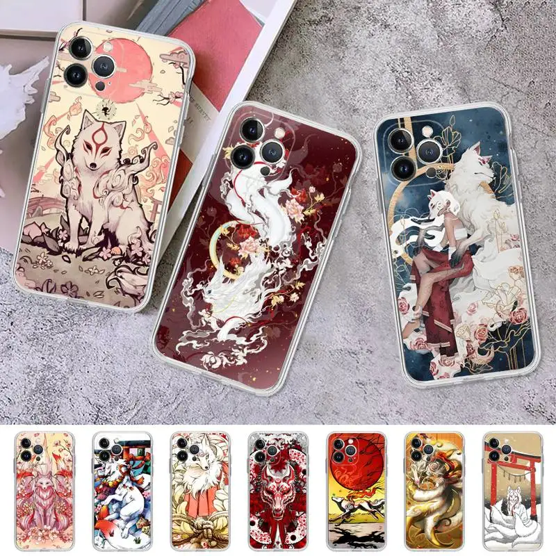 

Japanese Style Anime Fox Phone Case For iPhone 8 7 6 6S Plus X SE 2020 XR XS 14 11 12 13 Mini Pro Max Mobile Case
