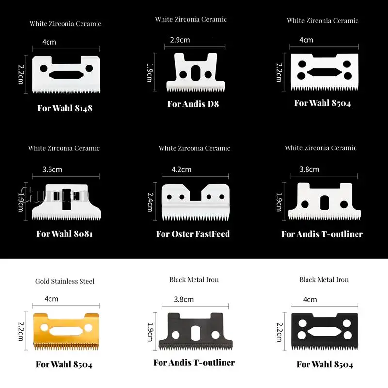 Electric Hair Clipper Blade Ceramic Stainless Steel For Wahl 8148/8504/8081 With Box For Oster FastFeed
Electric Hair Clipper Blade Ceramic Stainless Steel For Wahl 8148/8504/8081 With Box For Oster FastFeed