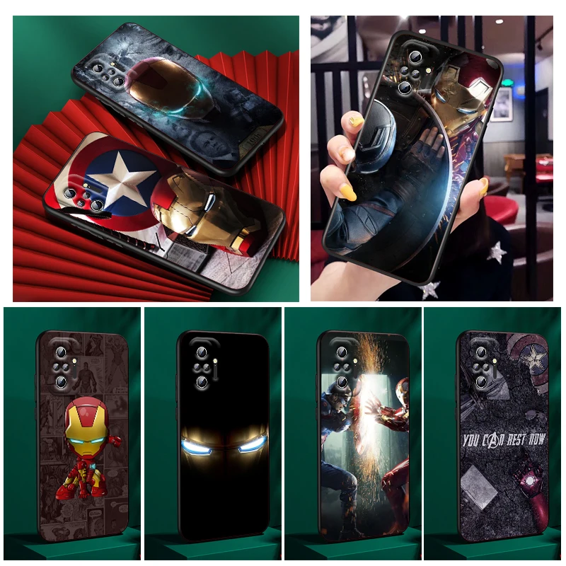 Marvel Avengers Iron Man Phone Case For Xiaomi Redmi Note 11E 11S 11 11T 10 10S 9 9T 9S 8 8T Pro Plus 5G 7 5 Black FUndas
Marvel Avengers Iron Man Phone Case For Xiaomi Redmi Note 11E 11S 11 11T 10 10S 9 9T 9S 8 8T Pro Plus 5G 7 5 Black FUndas