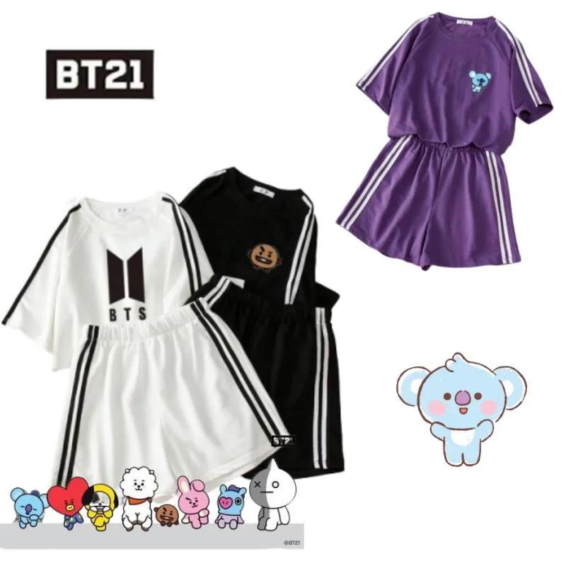 Комплект из 2 предметов Bt21 из мультяшных шортов с коротким рукавом, Детская Хлопковая Повседневная Милая футболка, спортивный костюм для студентов, аниме, подарок
Комплект из 2 предметов Bt21 из мультяшных шортов с коротким рукавом, Детская Хлопковая Повседневная Милая футболка, спортивный костюм для студентов, аниме, подарок
