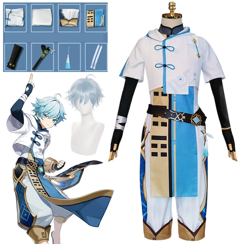 Костюм для косплея аниме Chongyun, костюм для косплея геншина, одежда Chongyun, Униформа, парик, костюм на Хэллоуин для мужчин и женщин
Костюм для косплея аниме Chongyun, костюм для косплея геншина, одежда Chongyun, Униформа, парик, костюм на Хэллоуин для мужчин и женщин