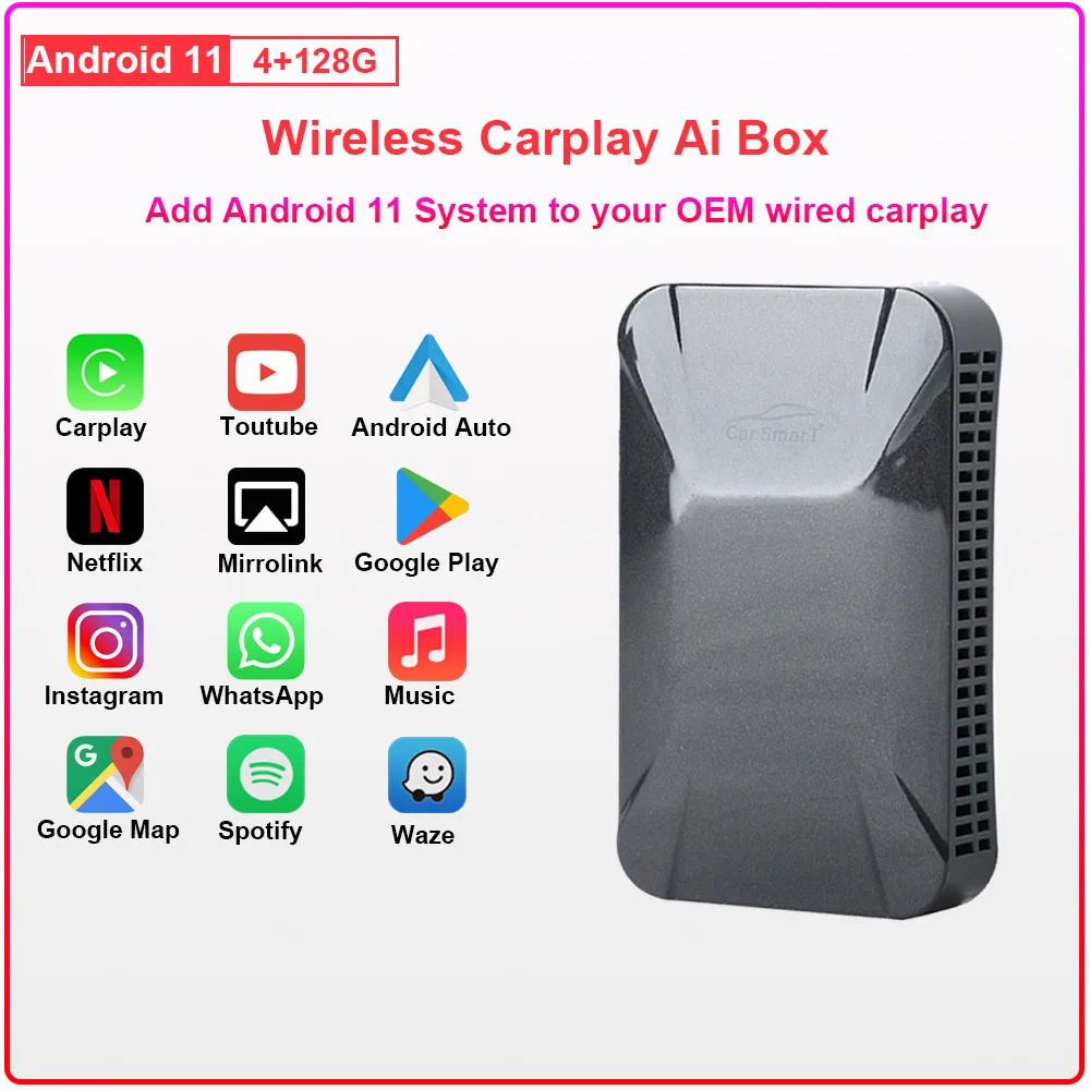 Carplay Ai Box Mini Android AI Box With HDMI For Apple Carplay Wireless Android Auto For Benz Audi Nissan Car Multimedia Box
Carplay Ai Box Mini Android AI Box With HDMI For Apple Carplay Wireless Android Auto For Benz Audi Nissan Car Multimedia Box