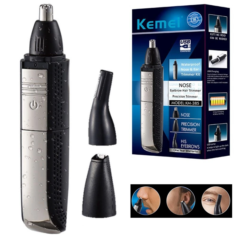 Keme 385 3in1 Waterproof Nose Ear Hair Trimmer For Men Rechargeable Eyebrow Beard Trimmer Electric Ear Cleaner Nose Hair Removal
Keme 385 3in1 Waterproof Nose Ear Hair Trimmer For Men Rechargeable Eyebrow Beard Trimmer Electric Ear Cleaner Nose Hair Removal