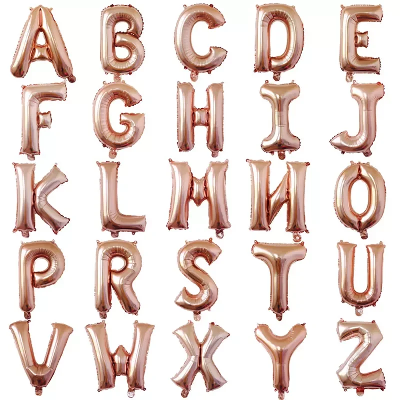 Inch Rose Gold Alphabet Letters Aluminium Balloons Kids Birthday Party Decorations Foil Air Balloons Wedding Party Supplies
Inch Rose Gold Alphabet Letters Aluminium Balloons Kids Birthday Party Decorations Foil Air Balloons Wedding Party Supplies