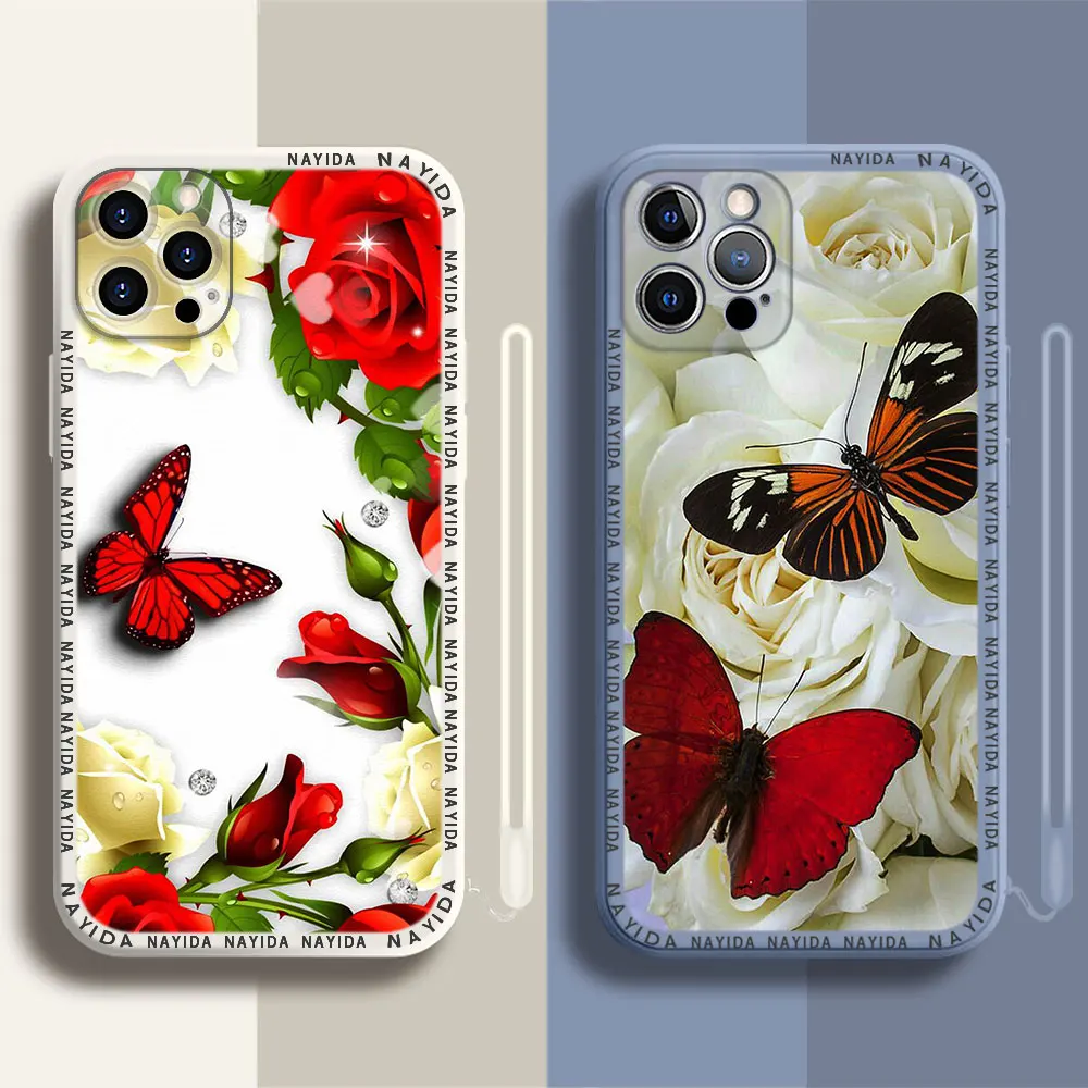 Phone Case For iPhone 14 13 11 12 Mini Pro Max XS XR X Soft Silicone TPU Cover Butterflies on roses
Phone Case For iPhone 14 13 11 12 Mini Pro Max XS XR X Soft Silicone TPU Cover Butterflies on roses