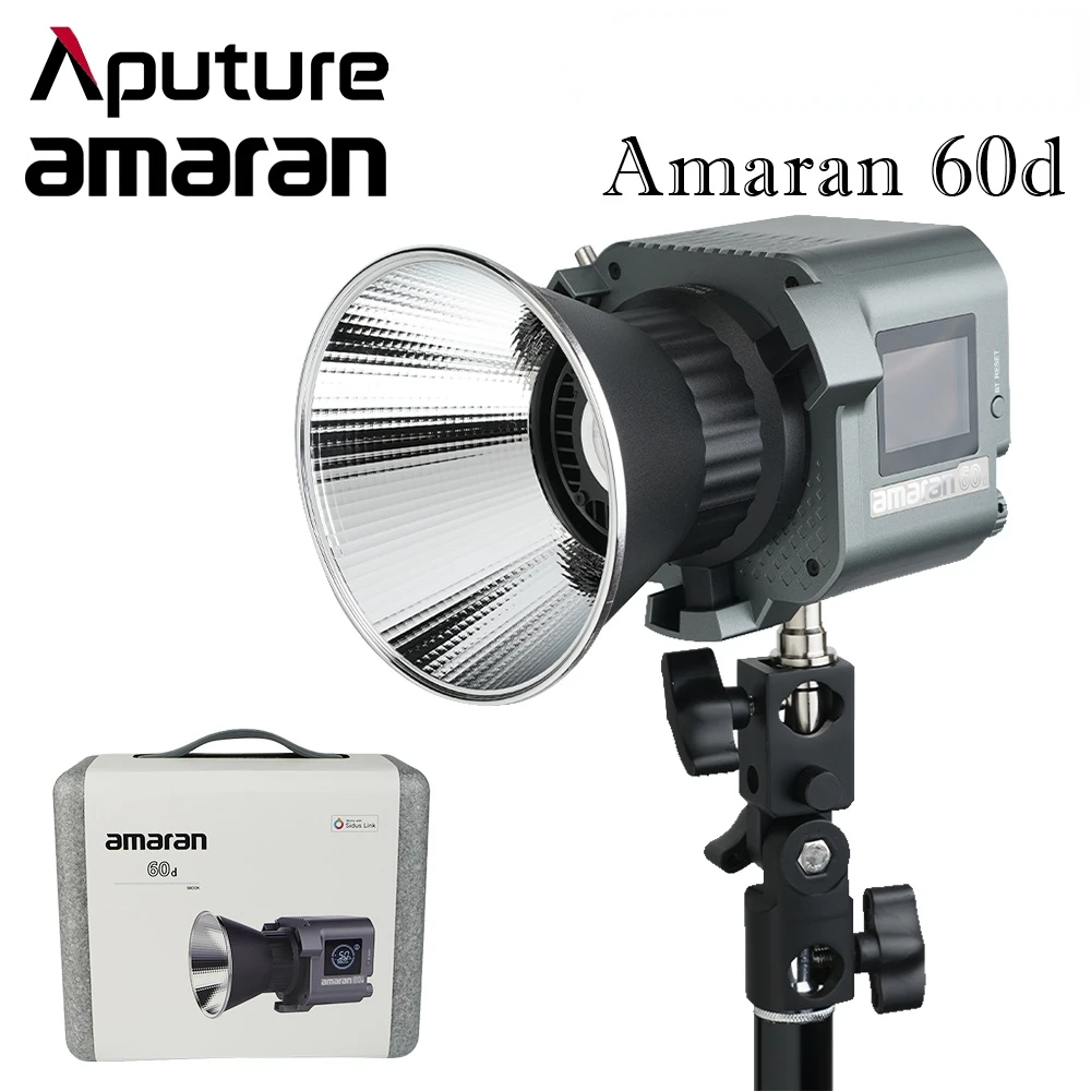 Aputure Amaran COB 60d LED Video Light Lightweight Body 65W 5600K CRI≥96 45000 lux@1m Bluetooth App Control 8 Lighting Effects
Aputure Amaran COB 60d LED Video Light Lightweight Body 65W 5600K CRI≥96 45000 lux@1m Bluetooth App Control 8 Lighting Effects