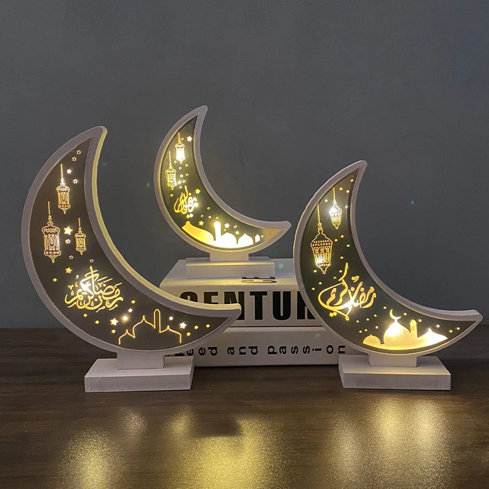 Ramadan LED Light Eid Mubarak Wooden Moon Lamp Night Light Islam Mosque Muslim Festival Decoration
Ramadan LED Light Eid Mubarak Wooden Moon Lamp Night Light Islam Mosque Muslim Festival Decoration